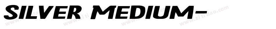 Silver Medium字体转换